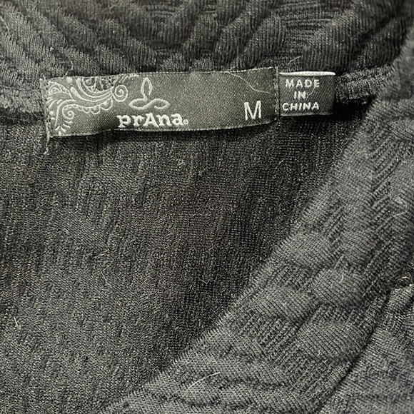 PrAna Black Jacquard Macee Knit Quilted Long Sleeve Dress - Picture 5 of 9